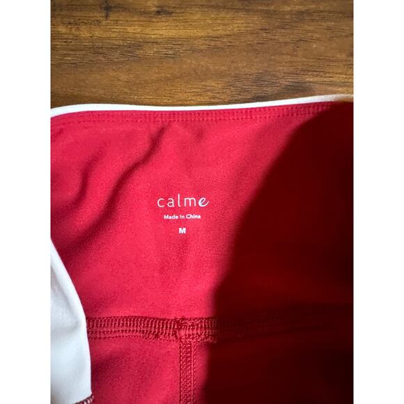 Calme by JOHNNY WAS Red Striped Leggings Endurance High Waist Medium - Picture 6 of 7